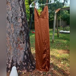 Wild Fable Copper Satin Dress